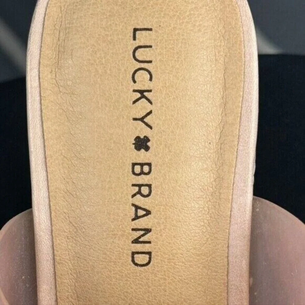 Lucky Brand Brindia Pink Rose Slip On Platform Wedge Shoes Size 10 Boho
